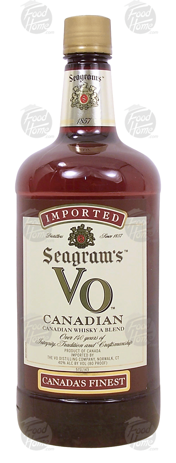 Seagram's&nbsp;VO&nbsp;canadian whisky a blend, 40% alc. by vol. Full-Size Picture